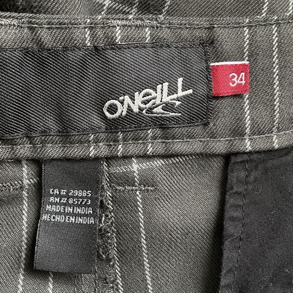 O'NEILL Shorts Mens 34 x 11 Gray Plaid Flat Front Chino Casual Skate Surf - Picture 6 of 7